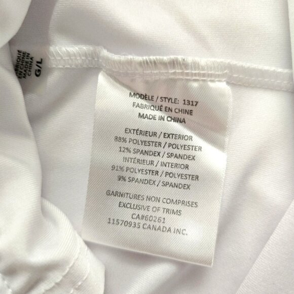 OCX Trem Women's White Activewear Skort Skirt Built In Liner Pockets Size Large - Picture 13 of 16